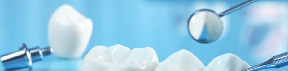 Pointing at crown with medical tools on blurred background